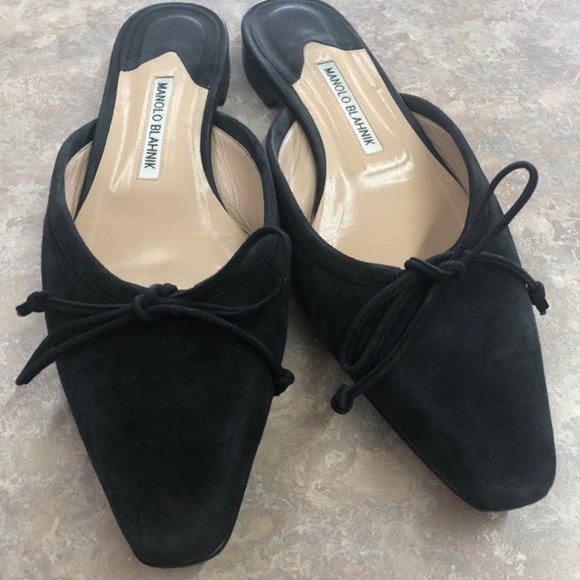 Manolo Blahnik Ballerimu Suede Mules IT40 size - Picture 4 of 8